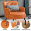 Fauteuil d'appoint rembourré en similicuir Quinterria-87046280
