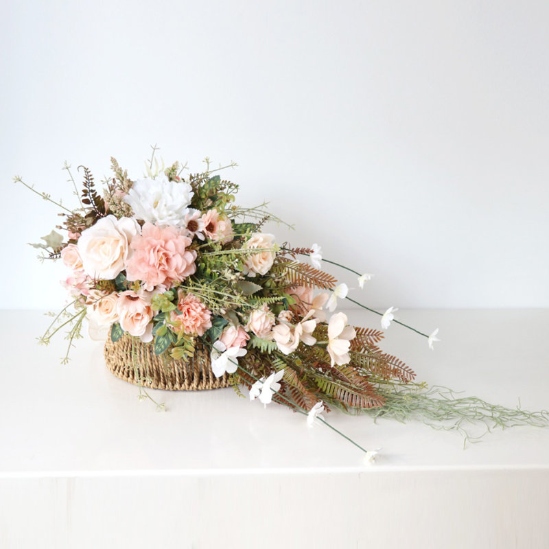 Bouquets en cascade pour la mariée, bouquet de mariage artificiel en forme de goutte d'eau - bouquet de demoiselle d'honneur