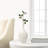 8" Crackled Effect Gloss White Ceramic Table Vase -243960925