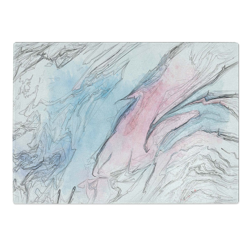 Glass Love Is Strong in Abstract Chopping Board, 28.5 cm W x 20 cm L