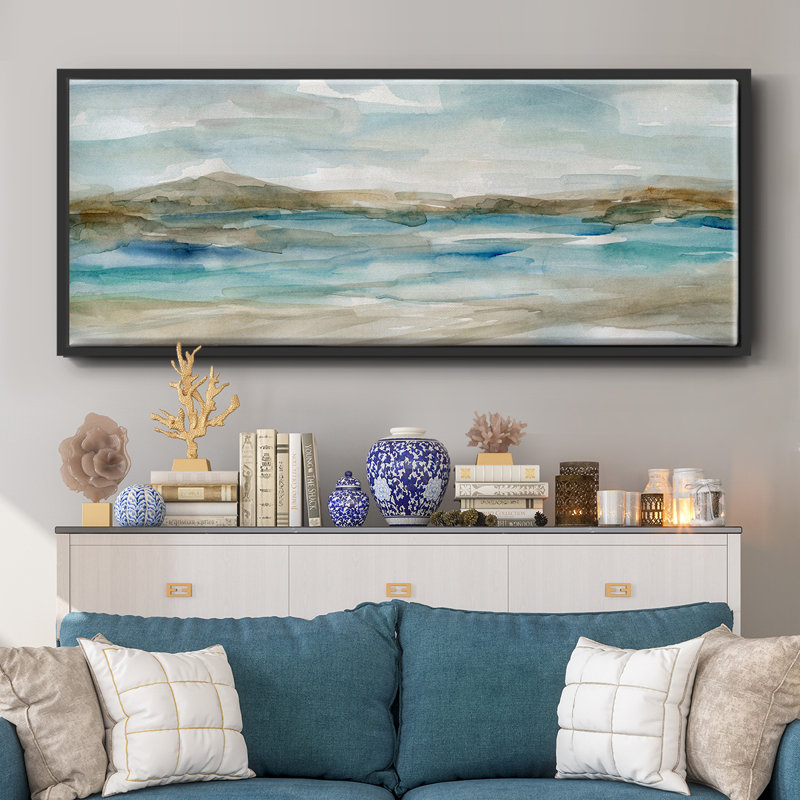 Peaceful Beach II - toile encadrée, H 8 po x l 20 po