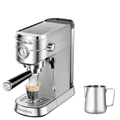 CASABREWS Espresso Machine 20 Bar with Milk Frother Pitcher, Semi Automatic Coffee Maker.