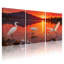 «Egrets at Sunset Landscape», ensemble de 3 reproductions d'art sur toile tendues-1107571860