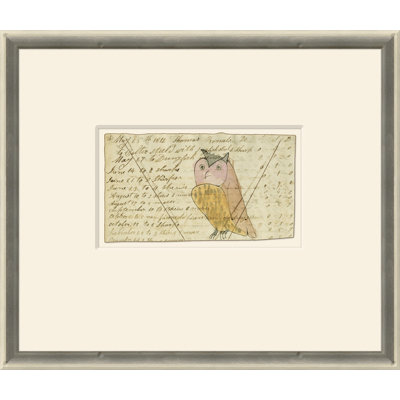 Owl - Mennonite Ledger Drawing Print by Soicher Marin Archives