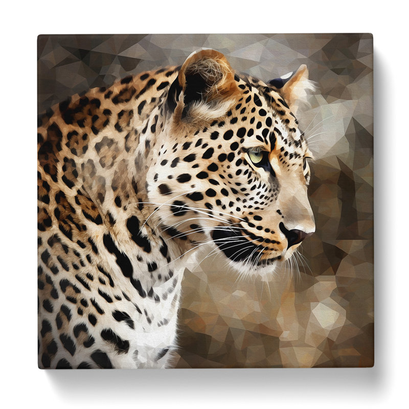 Leopard Precisionism - Wrapped Canvas - Framed Print