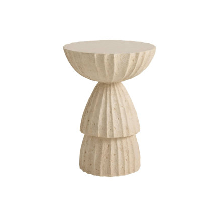 Nereo Chiseled Concrete Outdoor Accent Table