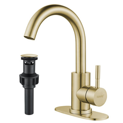 Single-handle Bathroom Faucet with Drain Assembly