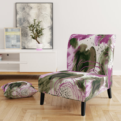 Kyleena 22" W Abstract Slipper Chair