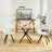 Harjovan 3 pieces Modern Dining Set Round Table Swivel Upholstered Chairs for Small Spaces Dining Room breakfast nook-365044923-365044901