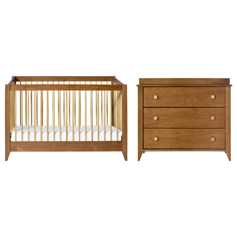 Sprout Convertible Standard Nursery Furniture Set, Chestnut/Natural
