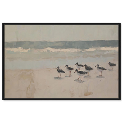 «Seagulls at the Beach II», art côtier par Art Remedy