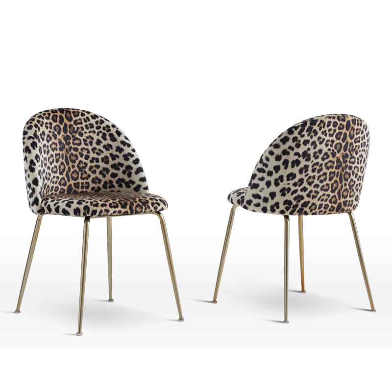 Chaise d'appoint en velours Juglegav, Rose