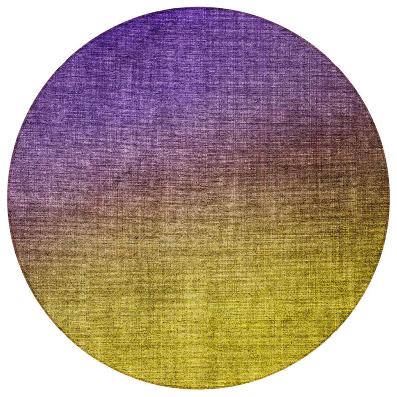 Tapis rond lavable ombré 8 pi