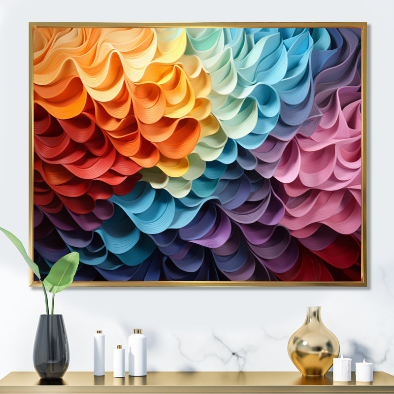 Opt Optic Elixir I sur impression sur toile, Cadre flottant doré, H 12 po x l 20 po x P 1 po