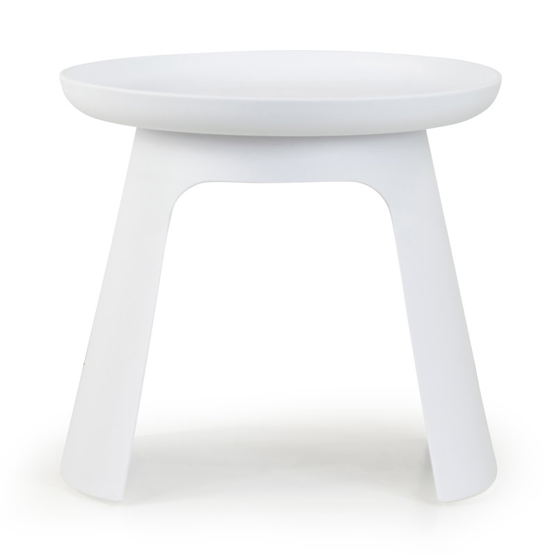 Jazaria Tray Top End Table, White