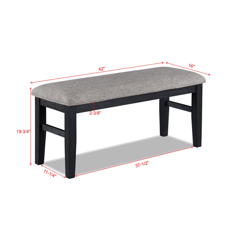 Banc à hauteur standard moderne avec siège rembourré