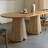 Ash rattan oval dining table set