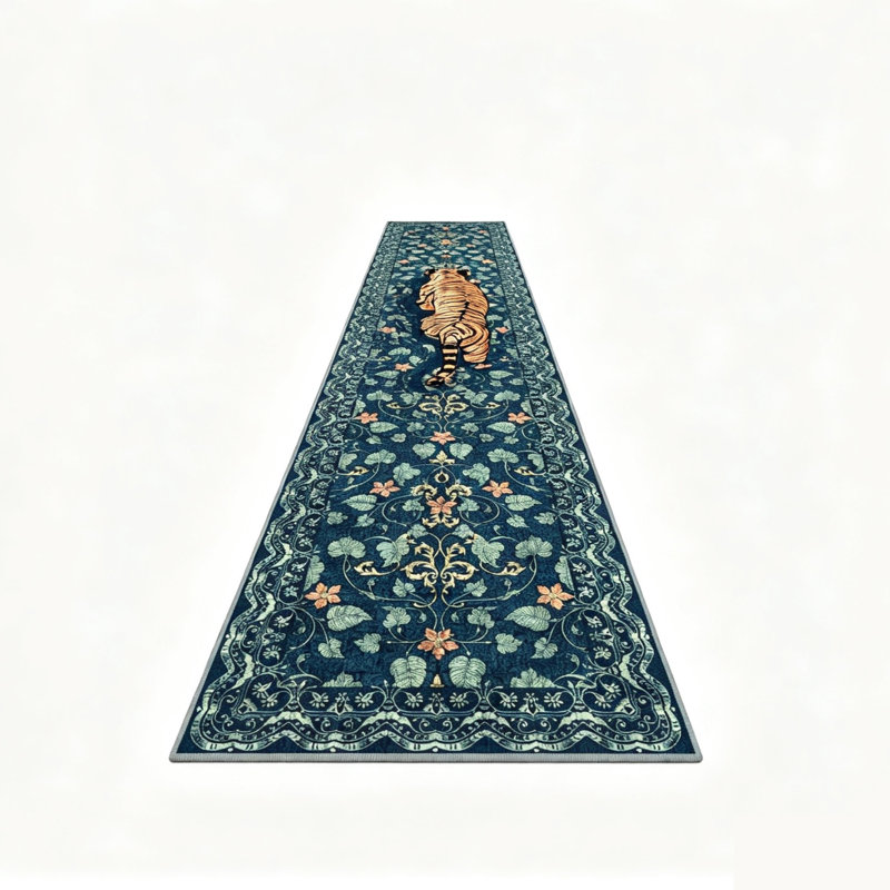 Rectangle 60 cm x 300 cm Animal Print Faux Fur Area Rug