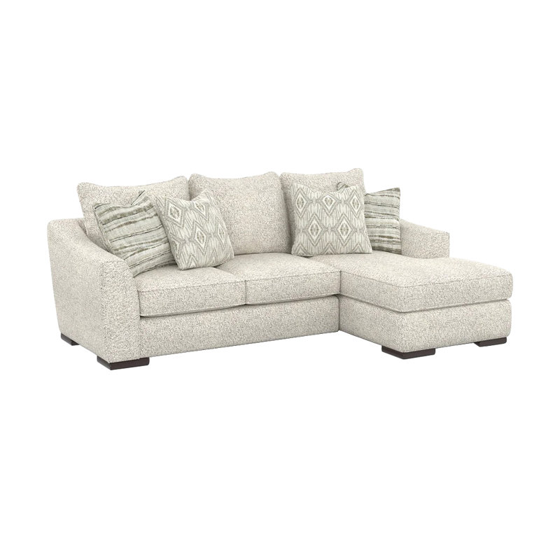 96" W Transitional Sectional, Ivory