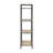 4 Tier Bookshelf With Metal Steel Tube, Antique Oak And Sandy Gray
