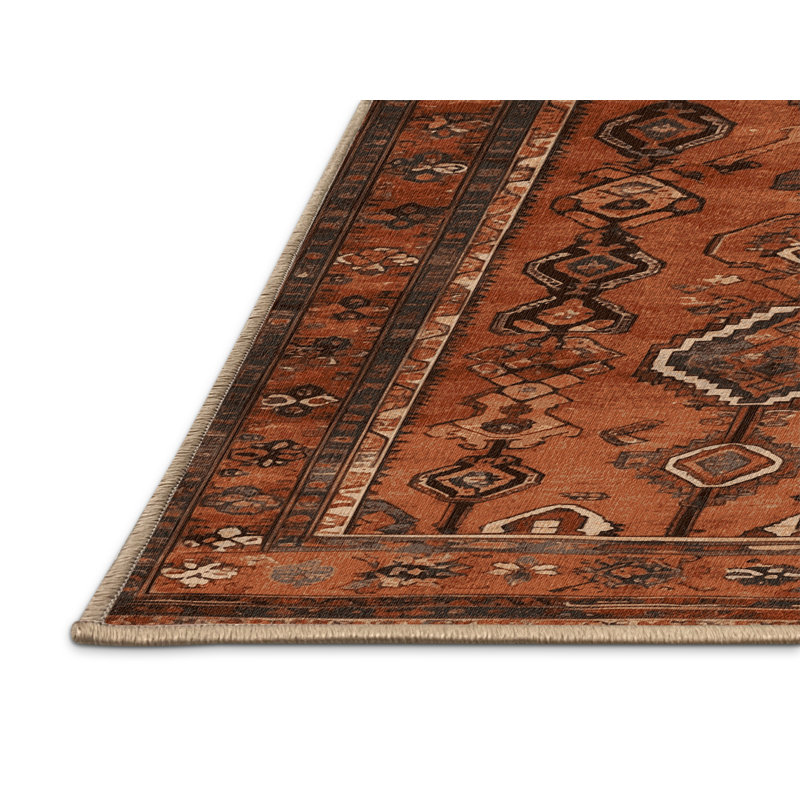 Tapis brun lavable à la machine, Tapis de couloir 2 pi x 4 pi