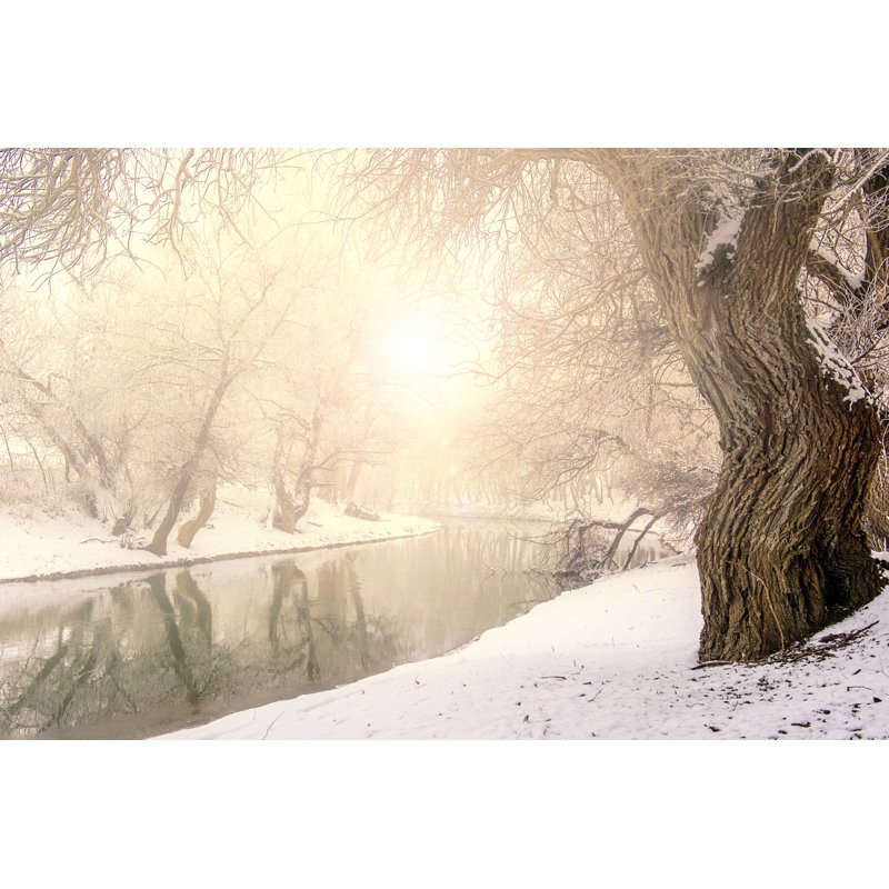 Winter Landscape River - Photographie sur toile tendue, H 8 po x l 12 po x P 1 po