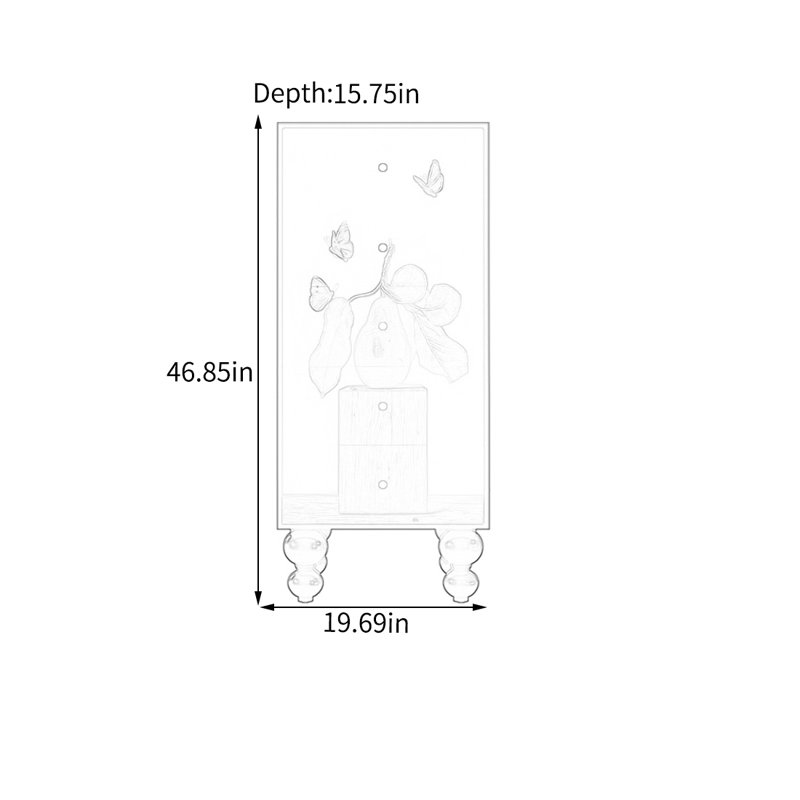 Armoire décorative en bois durable, Noyer