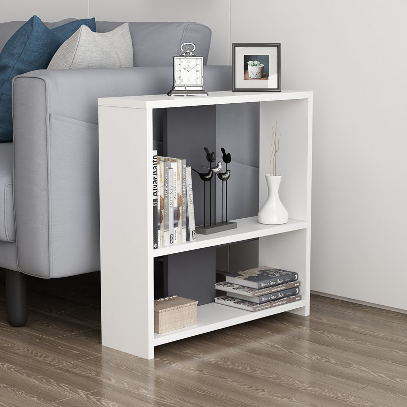 Amvi End Table, White/Black