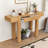 Farmhouse-Contemporary Wood Entryway Table with Charging Ports, Hidden Storage Drawer-1284695258
