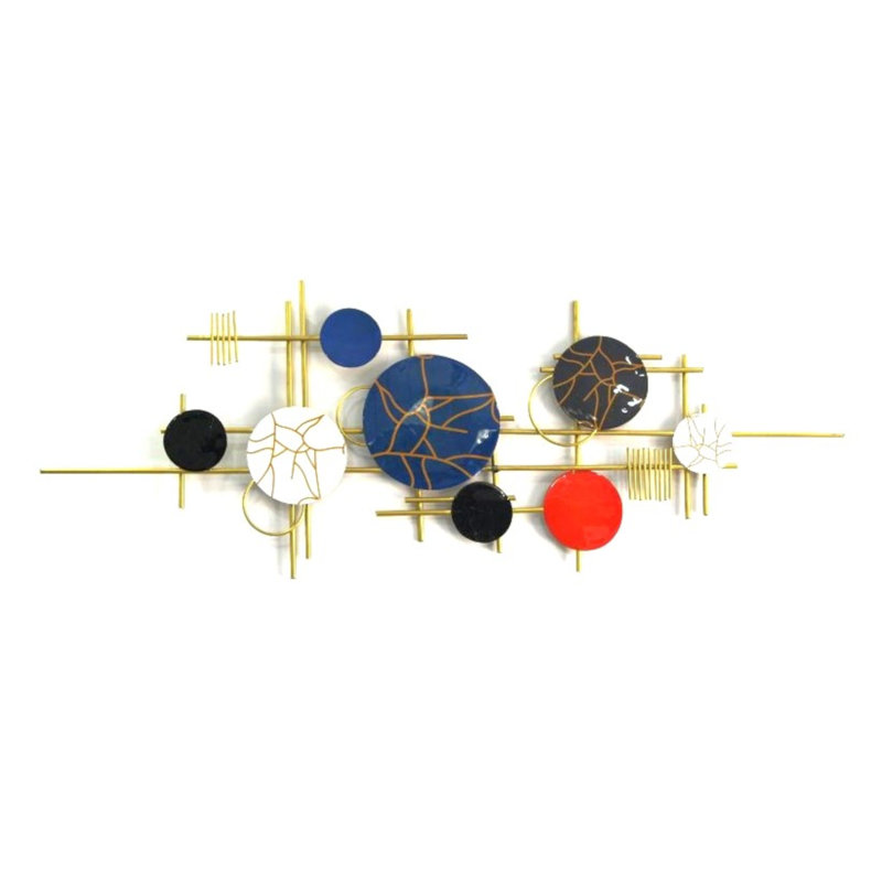 Art mural 3D moderne en huit cercles multicolores pour chambre d'enfant
