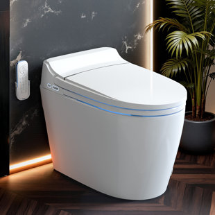 BCANHOME Smart Toilet with Tankless Bidet Wash, Auto Open Lid, 1.28 Gallons Auto Dual Flush, Heat Seat, Warm Wash/Dryer, Soft Closing, Remote Control
