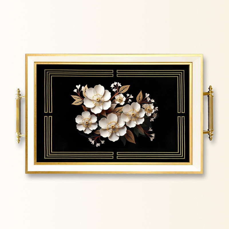 Elegant Glass Tray, 19.7 x 11.4 x 1.4 inches | 100% Durable Glass Construction | Easy to Clean with Damp Cloth | Ideal for Serving, Decorative Display, and Organizing | Stylish Addition to Home Décor
