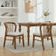 Ensemble de 2 chaises de salle à manger modernes, rembourrées en bois d'hévéa pour petite cuisine