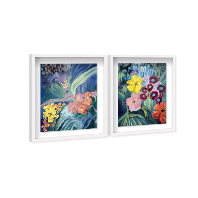 Spring Motion Set Set by Oliver Gal, 43"H x 35"W, White Shadowbox