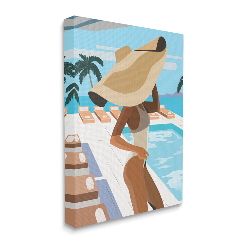 Poolside Fashion - impression, Toile tendue, H 40 po x l 30 po