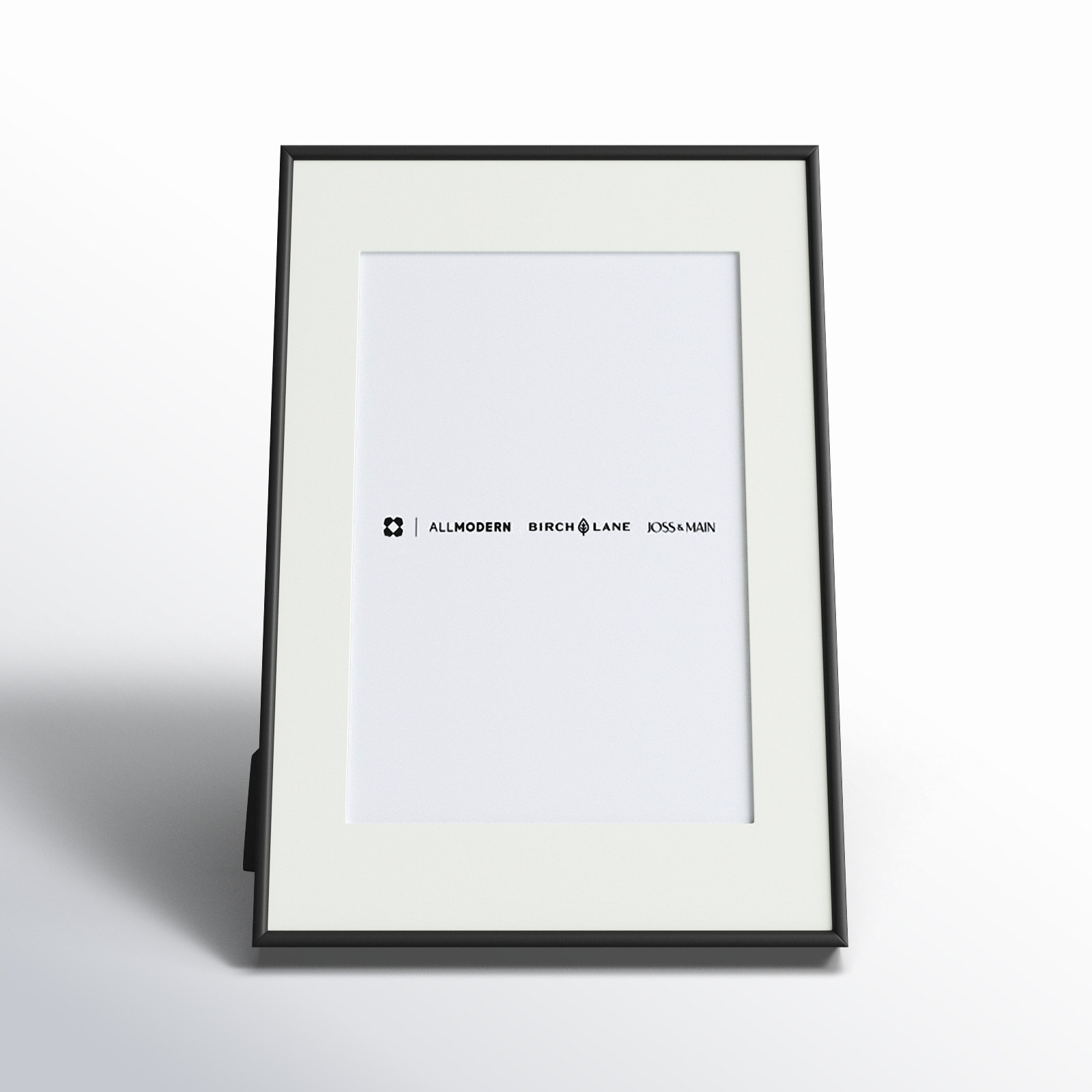 Feronia Metal Picture Frame with Mat, Black, 8" x 10"