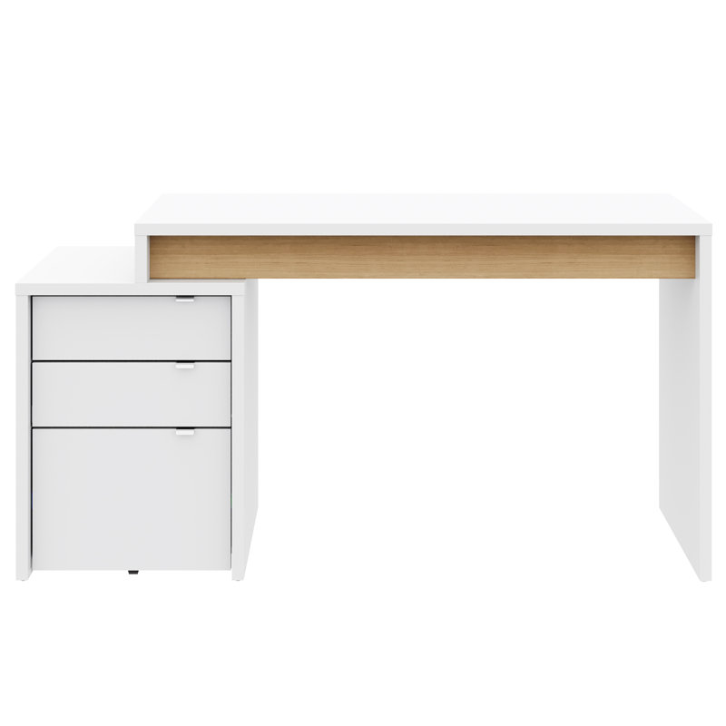 Alayna Modular Executive Desk, White