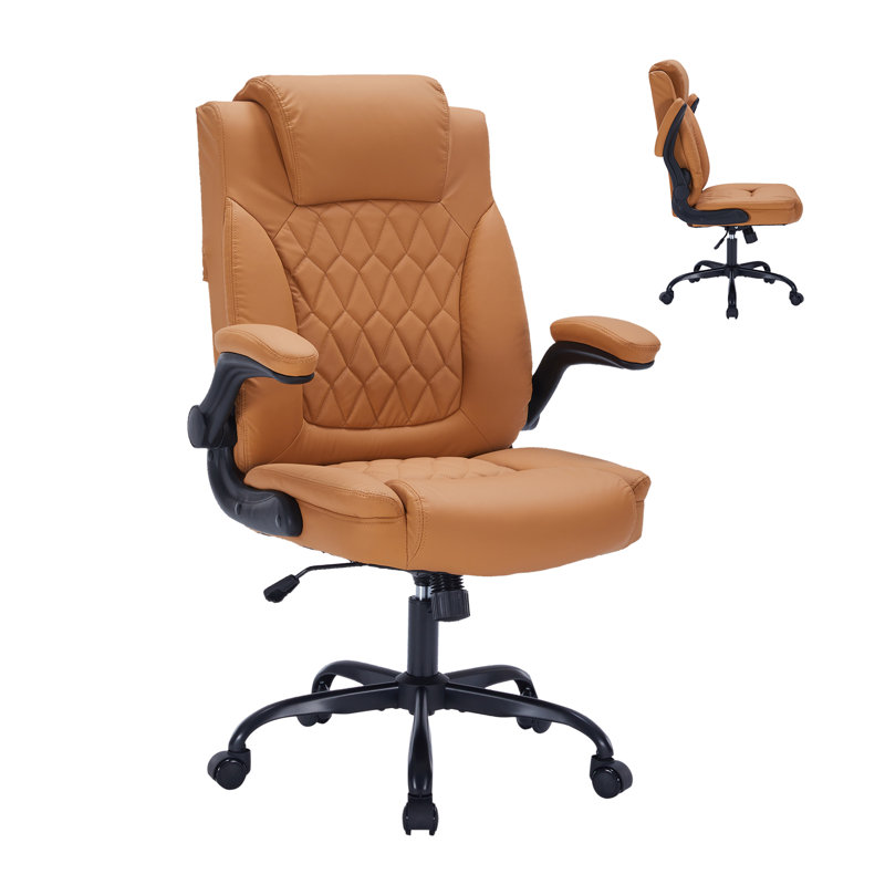 Upholstered Swivel Club Chair, Brown