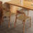 Durable Brown Rubber Wood Woven Rope Dining Chairs