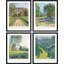 «Spring Summer Pastel Country Fields Nature», reproduction encadrée sur papier, 4 pièces-97770412-97770411
