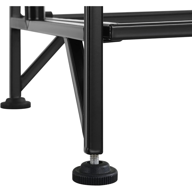 Tablette d'angle en métal Edwin H 32,50 po x l 13,75 po, Noir