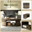 Table basse en bois brun avec rangement pour le salon