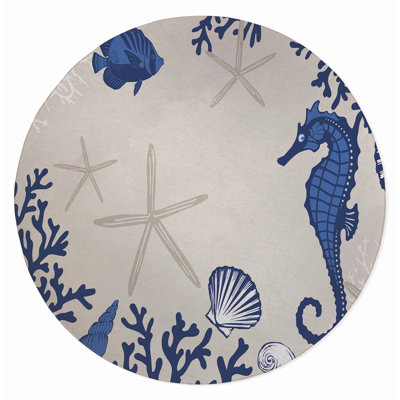 Tapis d'extérieur Coral & Seahorse