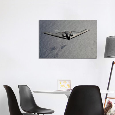 A B-2 Spirit Flies over the Pacific Ocean 1 Piece Wrapped Canvas Wall Art