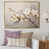 Toile avec cadre flottant or