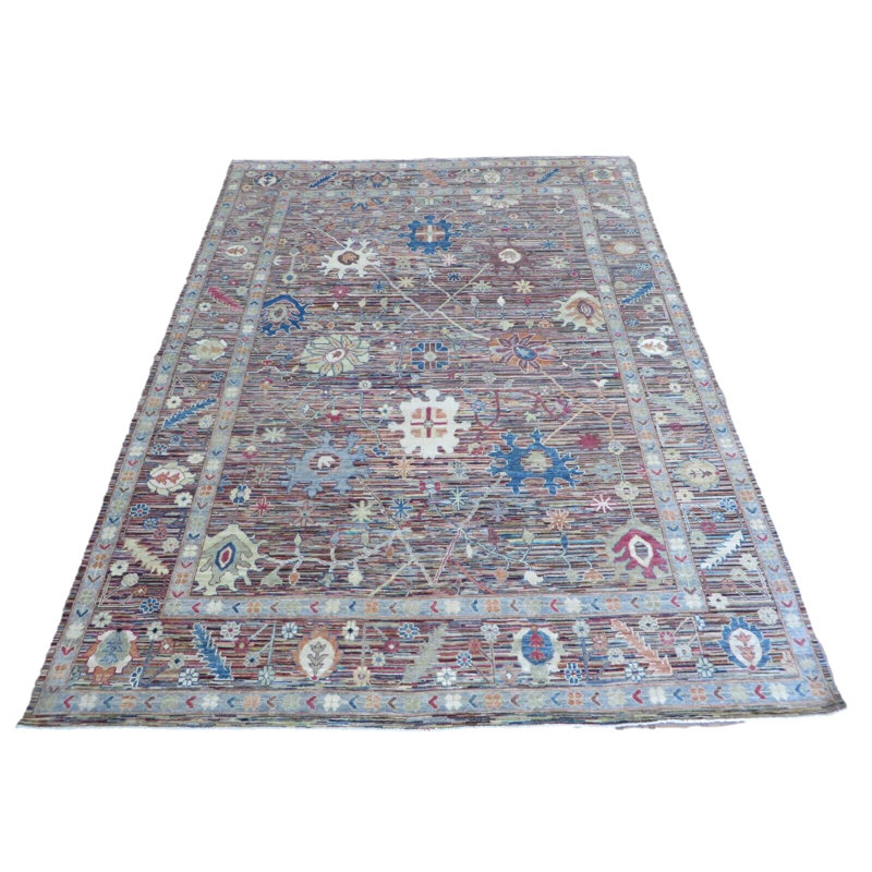 Tapis unique brun de 9 pi x 11 pi 11 po