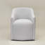 Fauteuil de salle à manger rembourré de 25 po de large avec roulettes interchangeables et pieds fixes-2075717773