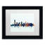 «Jersey City NJ Skyline Blue», impression encadrée-17767778-40179812-69487650