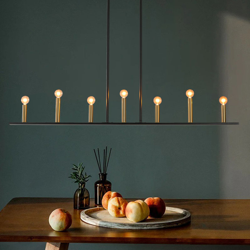 Lustre pour îlot de cuisine 7 lumières
