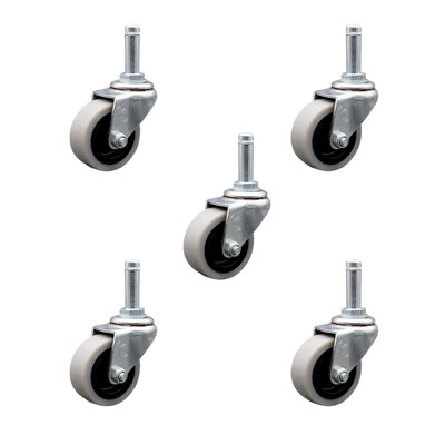 Thermoplastic Rubber Wheel 1-3/8 Grip Ring Stem Set of 5 SCC